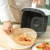Незалепващи хартиени подложки за Air Fryer, кръг, 50 броя
